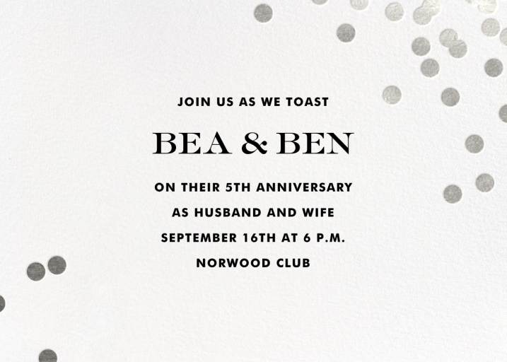 Confetti kate spade new york - Anniversary Invitation by kate spade new york