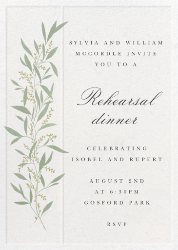 Untamed Grace - Rehearsal Dinner Invitation by Paperless Post