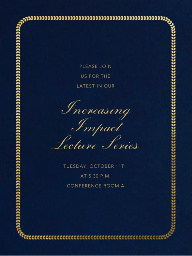 Leaf Inner Bevel Border - Seminar Invitation by Paperless Post
