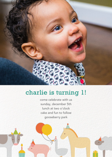 Barnyard Bash (Photo) - Birthday Invitation by Petit Collage