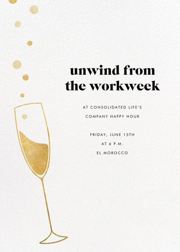 Champagne Flute by Paperless Post