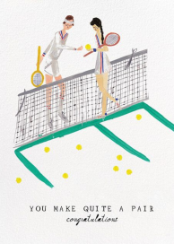Tennis is for Lovers - Greeting Card by Mr. Boddington's Studio