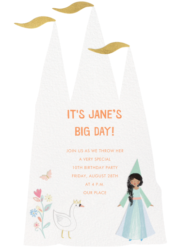 Magical Princess - Birthday Invitation by Meri Meri - Back