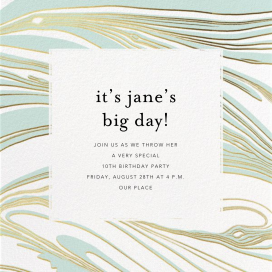 Marbleous - Birthday Invitation by Ashley G