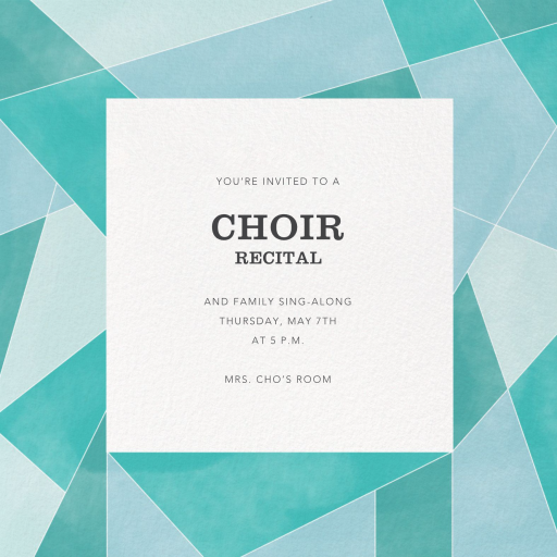 Mosaic - Recital Invitation by Paperless Post
