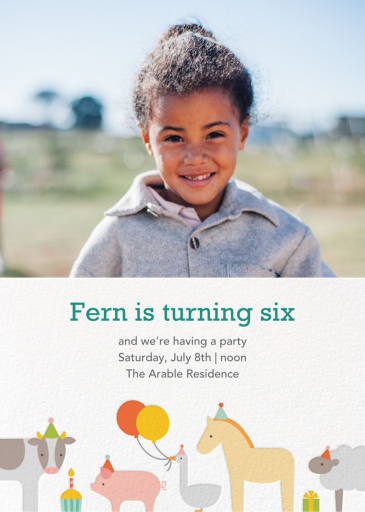 Barnyard Bash (Photo) - Birthday Invitation by Petit Collage