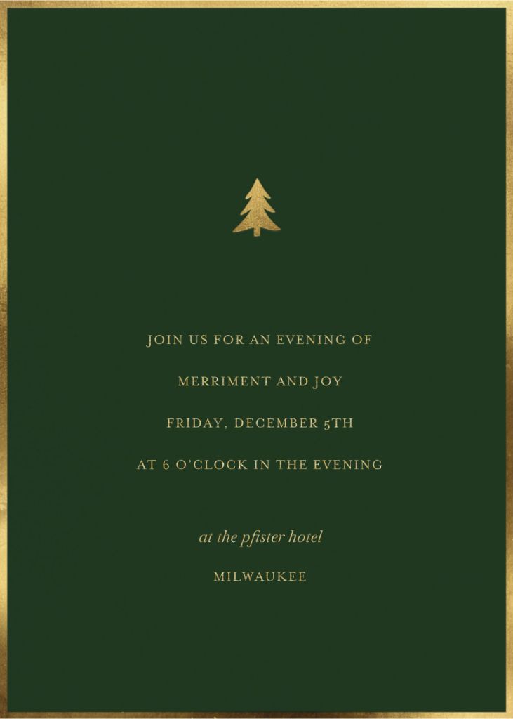 Signature Golden Tree Invitation