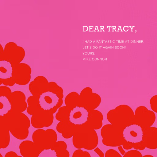 Unikko (Square) - Thank You Card by Marimekko
