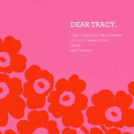 Unikko (Square) - Thank You Card by Marimekko