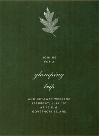 Green Velvet - Glamping Invitation by Paperless Post