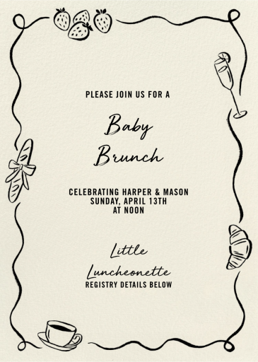 Brunch Details - Baby Shower Invitation by Paperless Post