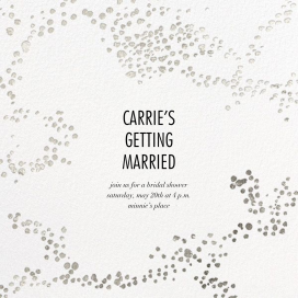 Metallic Paint Splatter - Bridal Shower Invitation by Kelly Wearstler