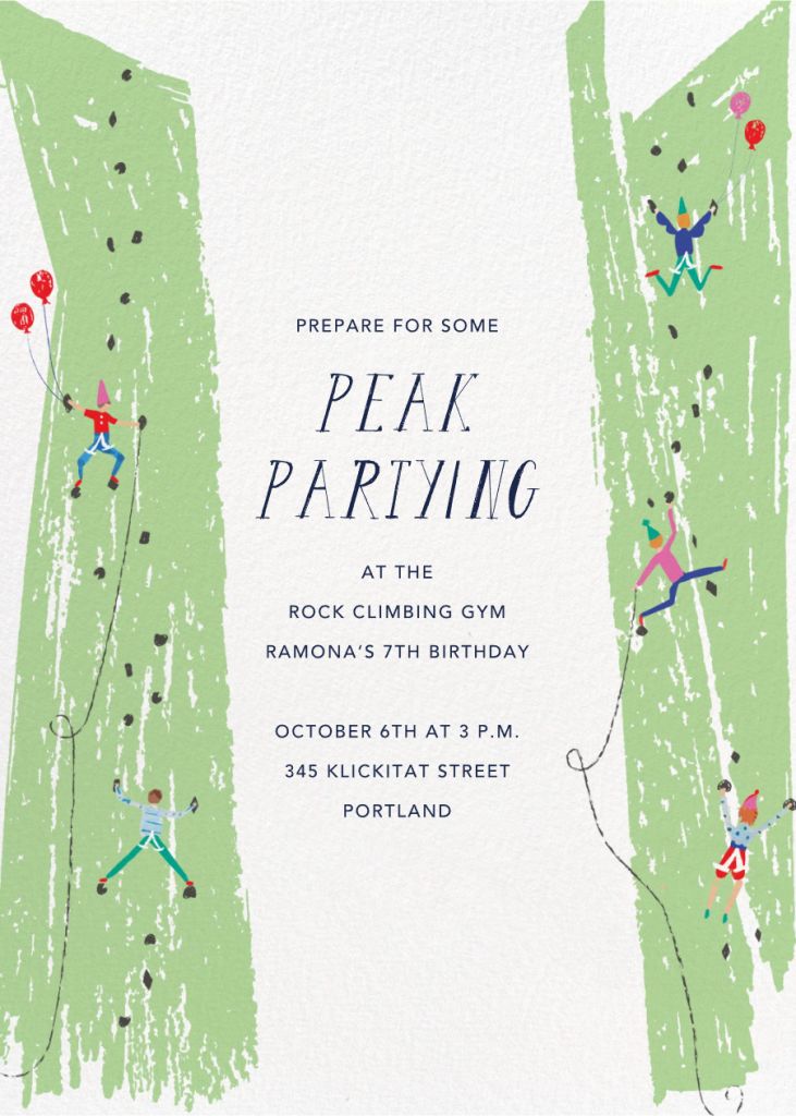 Ladies and Gentlemen Climbers Invitation