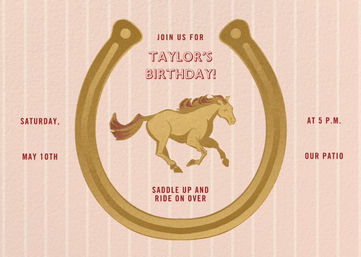 Golden Gallop - Birthday Invitation by Paperless Post