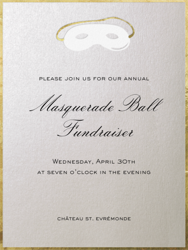 Domino Mask - Fundraiser Invitation by Paperless Post