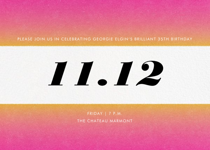 Gradient Bars - Birthday Invitation by Paperless Post