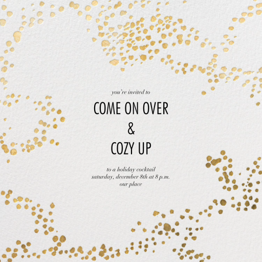 Metallic Paint Splatter - Cocktail Party Invitation by Kelly Wearstler