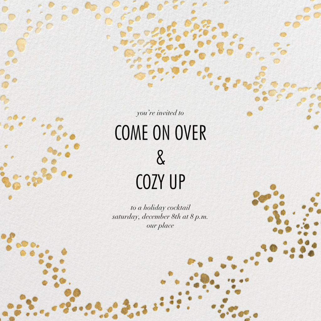 Metallic Paint Splatter Invitation