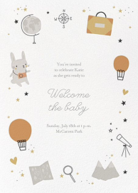 Bunny's Big Adventure - Baby Shower Invitation by Little Cube