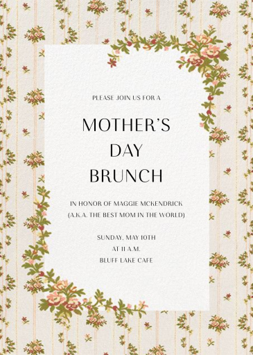 Charlotte - Mother's Day Invitation by Brock Collection