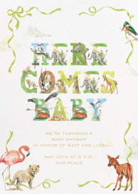 Safari World - Baby Shower Invitation by Clementina Sketchbook