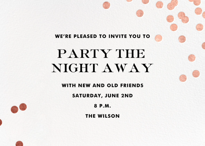 Confetti kate spade new york - Cocktail Party Invitation by kate-spade-new-york