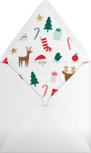 Santa's Satisfied Invitation - Meri Meri Envelope