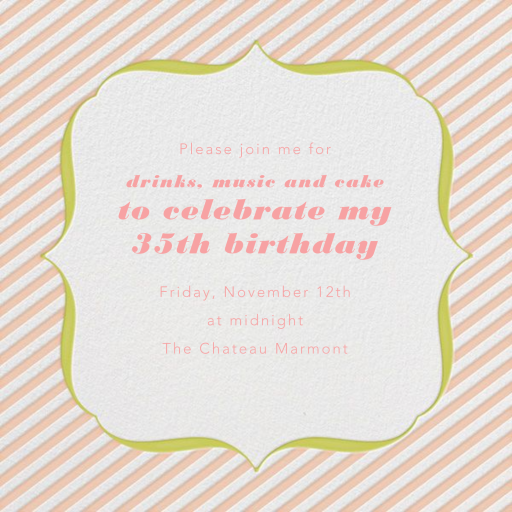 Circus Stripe - Birthday Invitation by Paperless Post