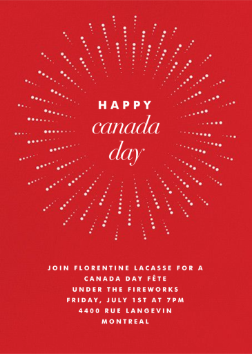 Burst Forth - Canada Day Invitation by Paperless Post