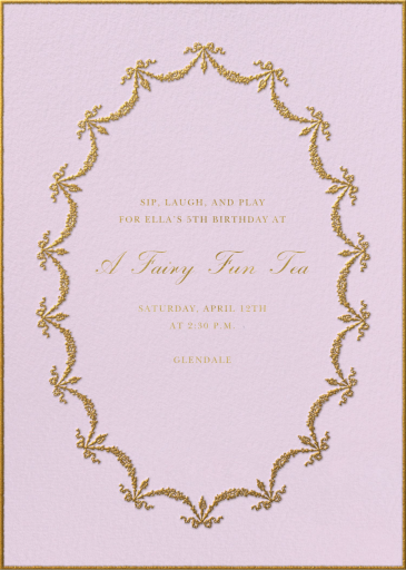 Ruban d’Or - Birthday Invitation by Ladurée