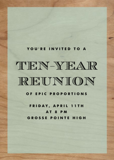 Wood Grain Color Block - Family Reunion Invitation by Paperless Post