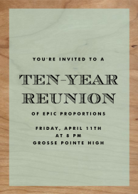 Wood Grain Color Block - Class Reunion Invitation by Paperless Post