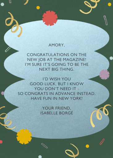 Confetti Cheers - Greeting Card by Paperless Post - Back