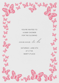 Butterfly Border - Baby Shower Invitation by Bernard Maisner