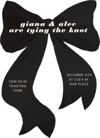 Painted Bow Cutout - Bridal Shower Invitation by Paperless Post