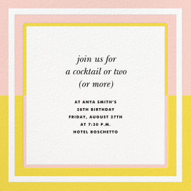 Colorblocked Border - Birthday Invitation by kate spade new york