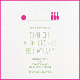 Hit the Lanes - Birthday Invitation by Mr. Boddington's Studio
