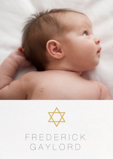 Guiding Star (Photo) - Bris/Baby Naming Invitation by Paperless Post