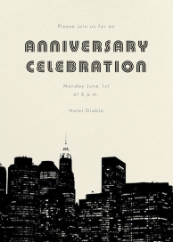 Art Deco Cityscape Invitation