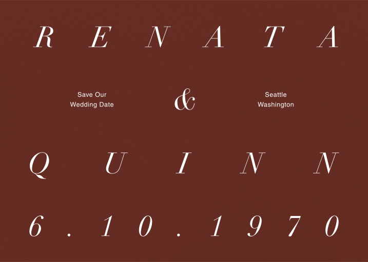 Copperplate Serif Type Invitation