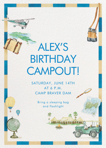 Watercolor Adventure Invitation