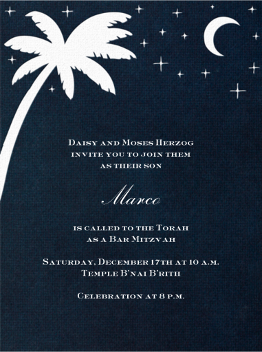 South Pacific - Bar & Bat Mitzvah Invitation by Paperless Post