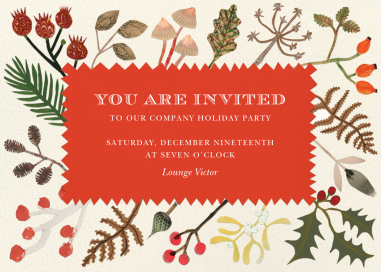 Winter Botanicals - Corporate Holiday Party Invitation by Hadley Paper Goods