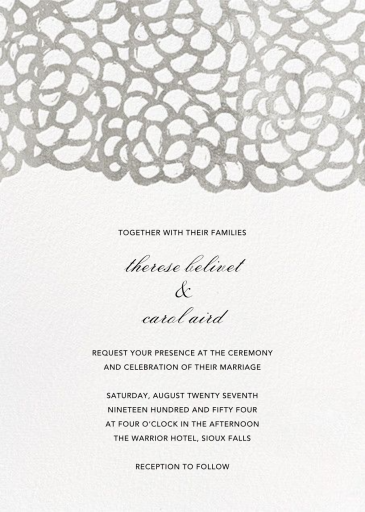 Gardenia (Tall) - Wedding Invitation by Oscar de la Renta