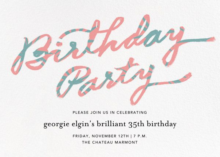 Palmetto Party - Birthday Invitation by Ashley G