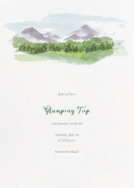 Mountain Scene - Glamping Invitation by Paperless Post
