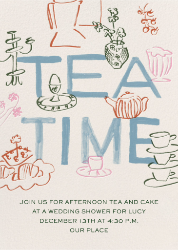 Garden Tea Delight - Bridal Shower Invitation by Phthalo Ruth