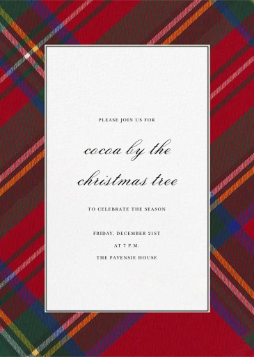 Tartan Plaid Border (Tall) by Oscar de la Renta