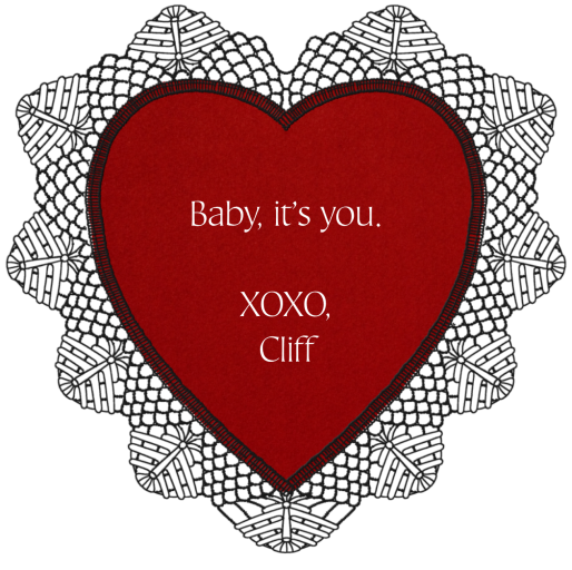 Lace Heart Doily Announcement