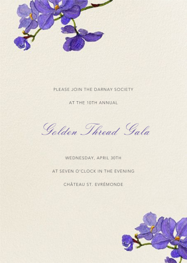 Moth Orchid (Menu) - Business Event Invitation by Felix Doolittle
